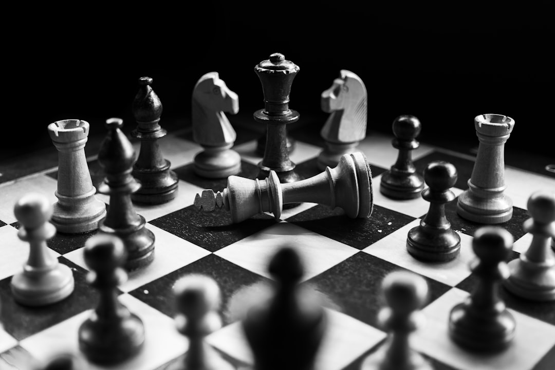 Chess board mid-game representing deciding how aggressively to select answers