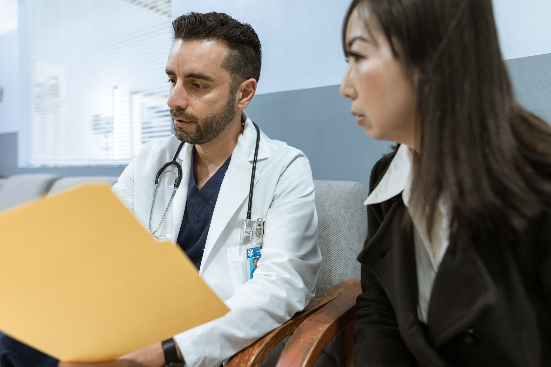 Nurse practitioner examining a patient during an independent clinic visit