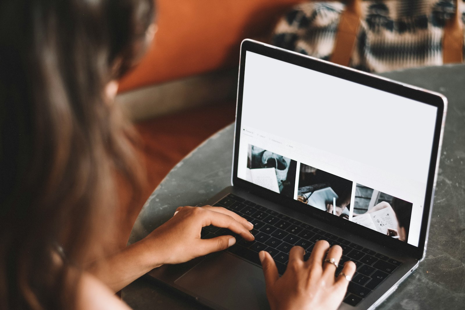 Nursing student working through an online platform on a laptop, the video-first study format SimpleNursing is built around